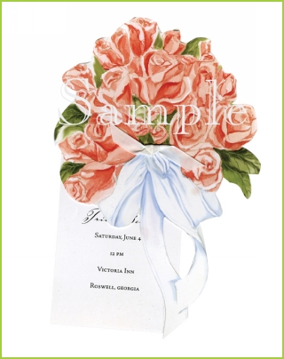Rose Bouquet with white ribbon tag